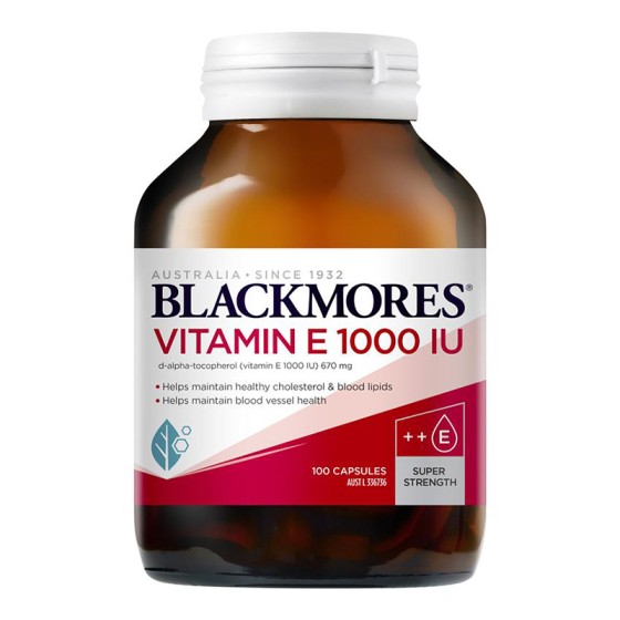 000IU高含量-澳佳宝(BLACKMORES)维生素E胶囊100粒/瓶装 澳洲原装进口VE维E 香港保税随机发