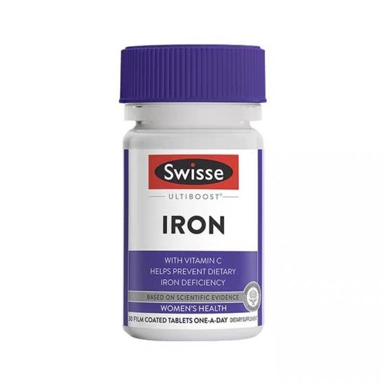 Swisse斯维诗铁片铁营养片30片/瓶装 澳洲进口铁矿物质铁元素铁元 红润肌肤孕妇可用 香港保税随机发出
